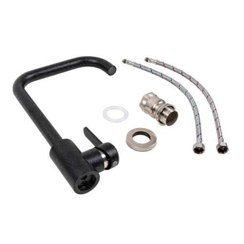 Смеситель кухонный Platinum KT 11 (3008B-FH) Черный металлик - Фото № 1