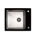 Кухонная мойка Platinum Handmade BLACK GLASS 600x510x200 - Фото № 1
