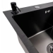 Kitchen sink CM 78*50 L PVD black VALESO Handmade 3.0/1.0 - Фото № 3
