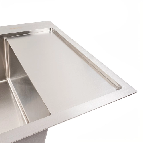 Kitchen sink CM 65*50 L stainless steel VALESO Handmade (3.0/1.0) - Фото № 2