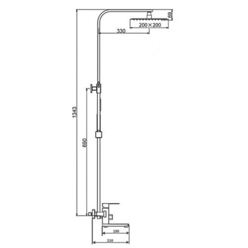 Душевая колонна Platinum SH11 (латунь) - Фото № 1