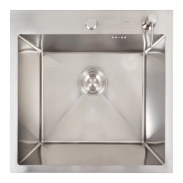 Kitchen sink 50*50 stainless steel VOLCANIC VALESO Handmade (3.0/1.0)