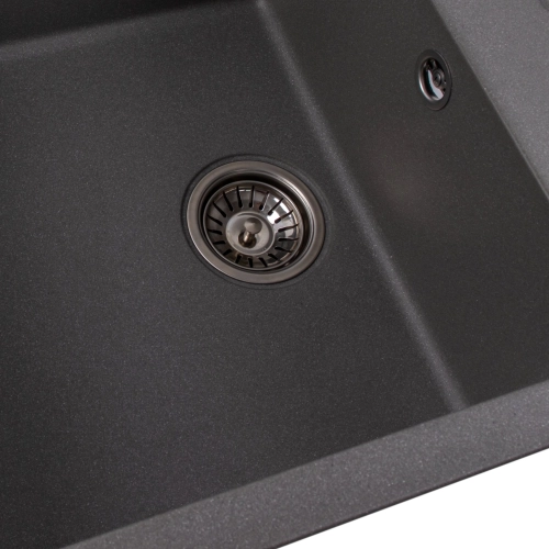 Granite kitchen sink Platinum 7950 Selena matte Gray monsoon - Фото № 4