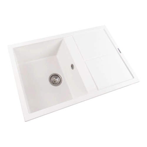 Granite kitchen sink Platinum 7950 Selena matte Snow White - Фото № 4