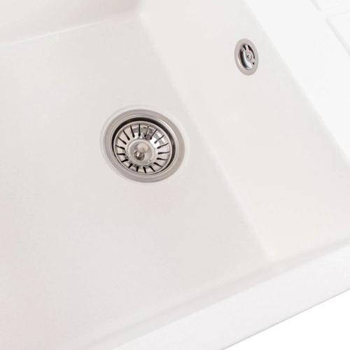 Granite kitchen sink Platinum 7950 Selena matte Snow White - Фото № 1