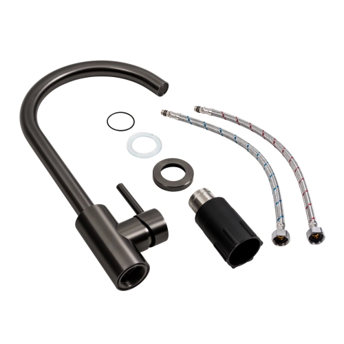 Смеситель кухонный Platinum PVD черный 8003-LI - Фото № 1