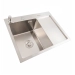 Kitchen sink CM 58*48 L stainless steel VALESO Handmade (round siphon 3.0/1.0) - Фото № 1