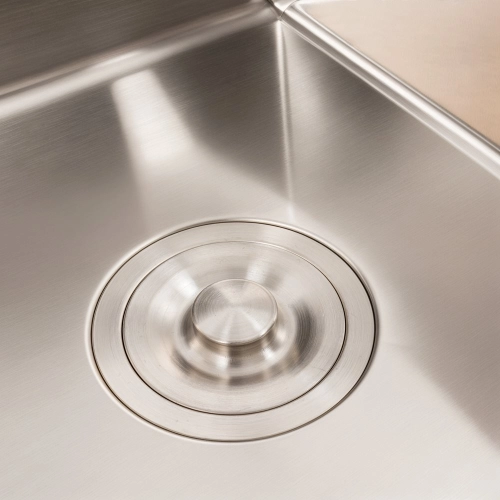 Kitchen sink CM 58*48 R stainless steel VALESO Handmade (round siphon 3.0/1.0) - Фото № 4