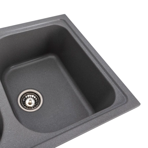Granite kitchen sink Platinum 7950 Equatoria matte Gray Monsoon - Фото № 3