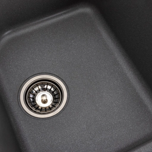 Granite kitchen sink Platinum 7950 Equatoria matte Gray Monsoon - Фото № 6