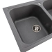 Granite kitchen sink Platinum 7950 Equatoria matte Gray Monsoon - Фото № 4