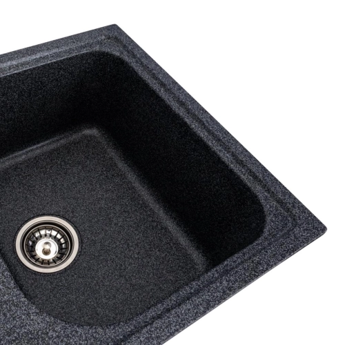 Granite kitchen sink Platinum 7950 Equatoria matte Graphite - Фото № 3