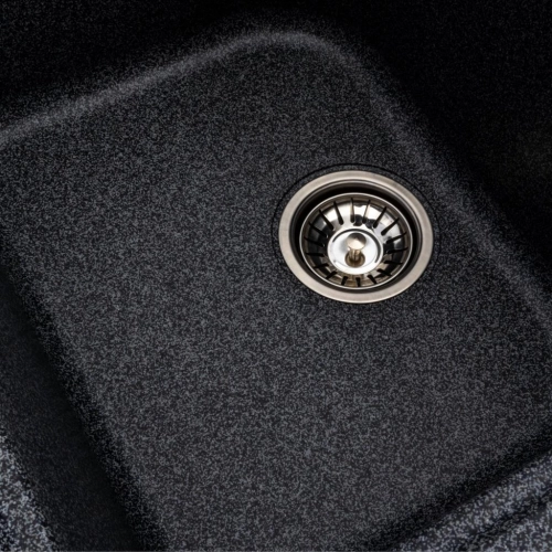 Granite kitchen sink Platinum 7950 Equatoria matte Graphite - Фото № 5