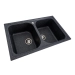 Granite kitchen sink Platinum 7950 Equatoria matte Graphite - Фото № 2