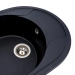 Гранітна мийка для кухні Platinum 5847 ONYX матова (чорна) - Фото № 3