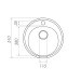 Granite sink for Platinum 510 LUNA kitchen opaque Anthracite - Фото № 7