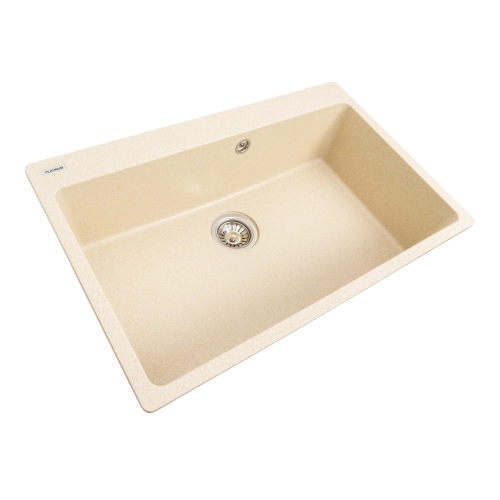 Granite kitchen sink Platinum 7850 Bogema matte (sand) - Фото № 1