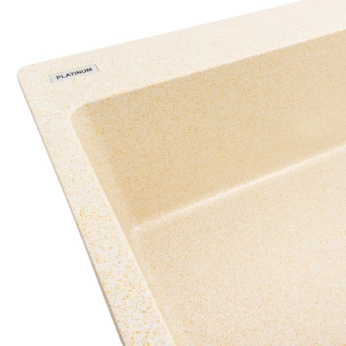 Granite kitchen sink Platinum 7850 Bogema matte (sand) - Фото № 3