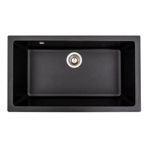Granite kitchen sink Platinum 7945 Paruana matte Black metallic