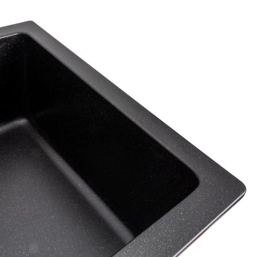 Granite kitchen sink Platinum 7945 Paruana matte Black metallic - Фото № 2