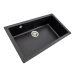 Granite kitchen sink Platinum 7945 Paruana matte Black metallic - Фото № 1