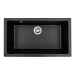 Granite kitchen sink Platinum 7945 Paruana matte Black metallic - Фото №1