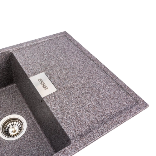 Гранітна мийка для кухні Platinum 8650 DIAMOND матова (мікс) - Фото № 2