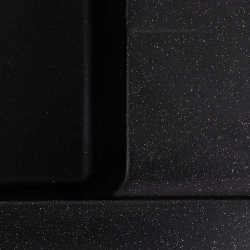 Granite kitchen sink Platinum 8650 DIAMOND matte (black metallic) - Фото № 8