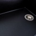 Granite kitchen sink Platinum 8650 DIAMOND matte (black metallic) - Фото № 5