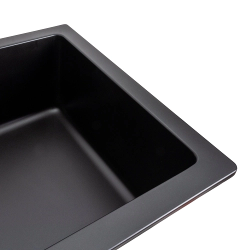 Granite kitchen sink Platinum 7945 Paruana matte Black - Фото № 2