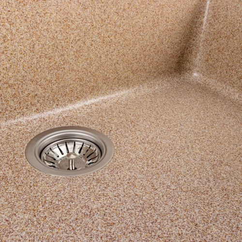Granite kitchen sink Platinum 7945 Paruana matte Caramel - Фото № 4