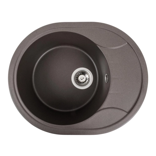 Granite kitchen sink Platinum 5847 ONYX matte Dark rock