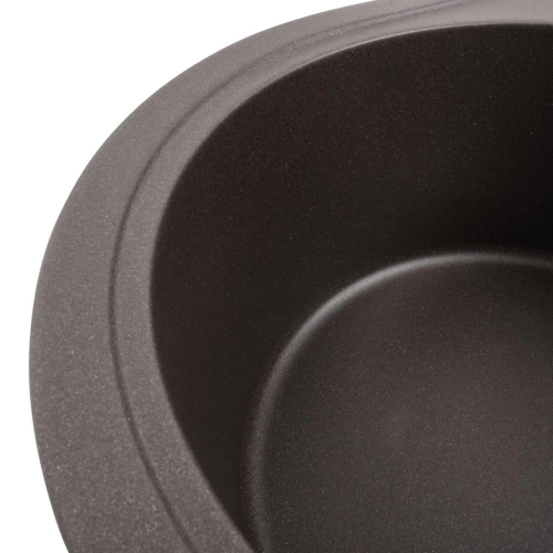 Granite kitchen sink Platinum 5847 ONYX matte Dark rock - Фото № 3