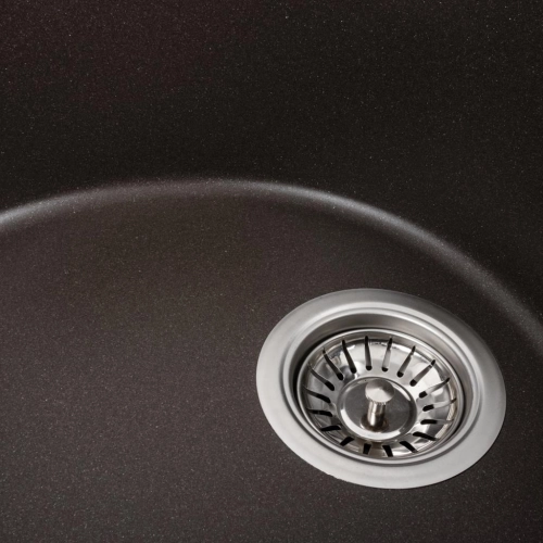 Granite kitchen sink Platinum 5847 ONYX matte Dark rock - Фото № 4