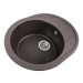 Granite kitchen sink Platinum 5847 ONYX matte Dark rock - Фото № 1
