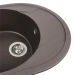 Granite kitchen sink Platinum 5847 ONYX matte Dark rock - Фото № 2