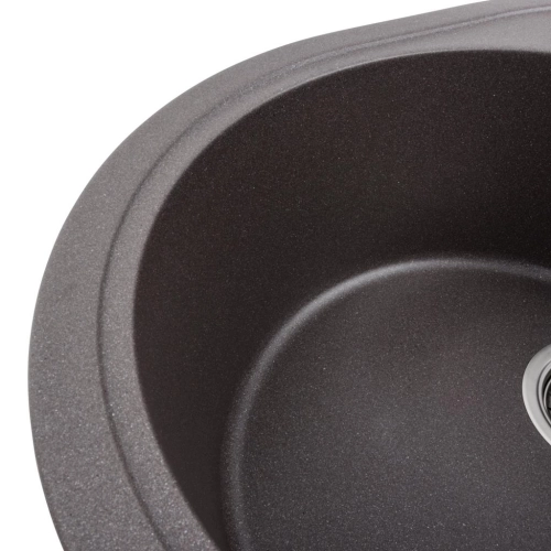 Granite kitchen sink Platinum 5847 ONYX matte Grenadine - Фото № 3