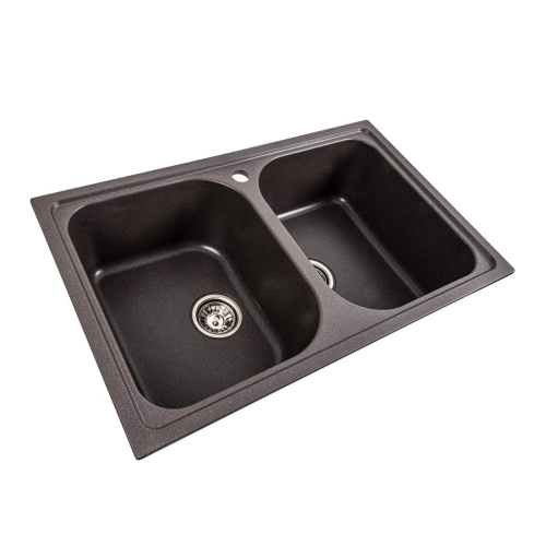 Granite kitchen sink Platinum 7950 Equatoria matte Grenadine - Фото № 1