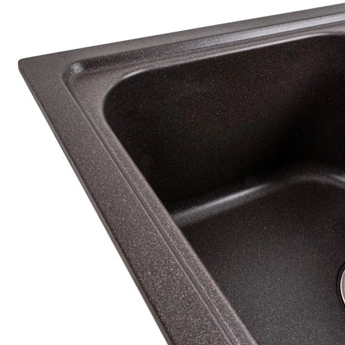 Granite kitchen sink Platinum 7950 Equatoria matte Grenadine - Фото № 3