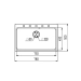 Granite kitchen sink Platinum 7850 Bogema matte Titan - Фото № 8