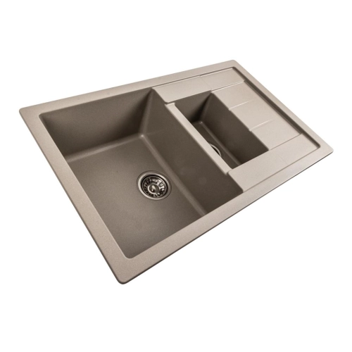 Granite kitchen sink Platinum 7850W TOSKANA matte Titanium - Фото № 1