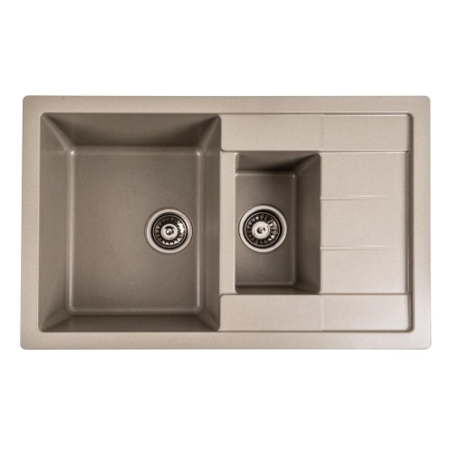 Granite kitchen sink Platinum 7850W TOSKANA matte Titanium