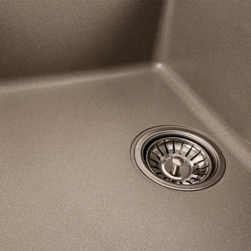 Granite kitchen sink Platinum 7850W TOSKANA matte Titanium - Фото № 4