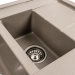 Granite kitchen sink Platinum 7850W TOSKANA matte Titanium - Фото № 6