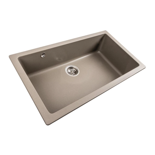 Granite kitchen sink Platinum 7945 Paruana matte Titanium - Фото № 1