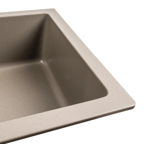 Granite kitchen sink Platinum 7945 Paruana matte Titanium - Фото № 2
