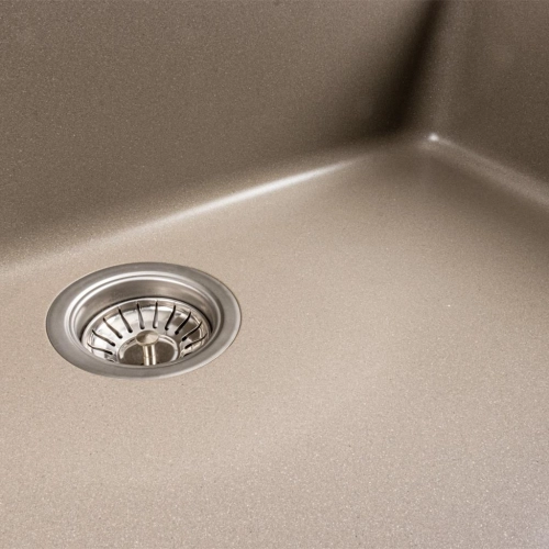 Granite kitchen sink Platinum 7945 Paruana matte Titanium - Фото № 4
