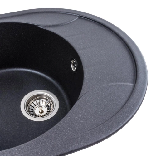 Granite kitchen sink Platinum 5847 ONYX matte Morion - Фото № 2