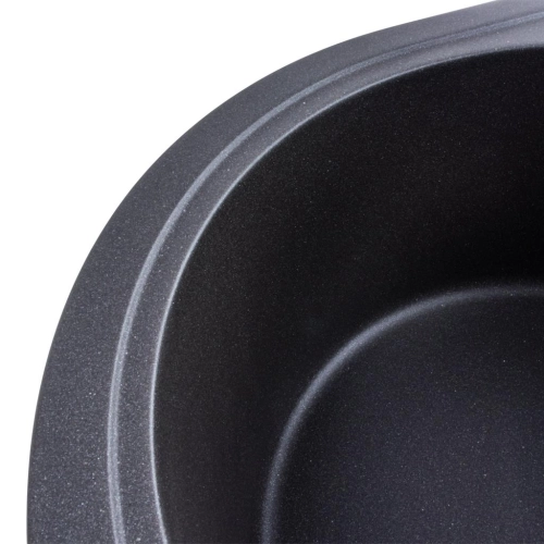 Granite kitchen sink Platinum 5847 ONYX matte Morion - Фото № 3
