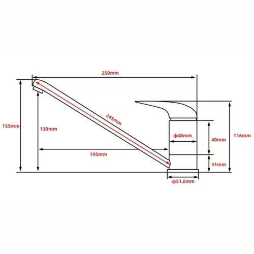 Смеситель кухонный Platinum KT6606 - Фото № 2